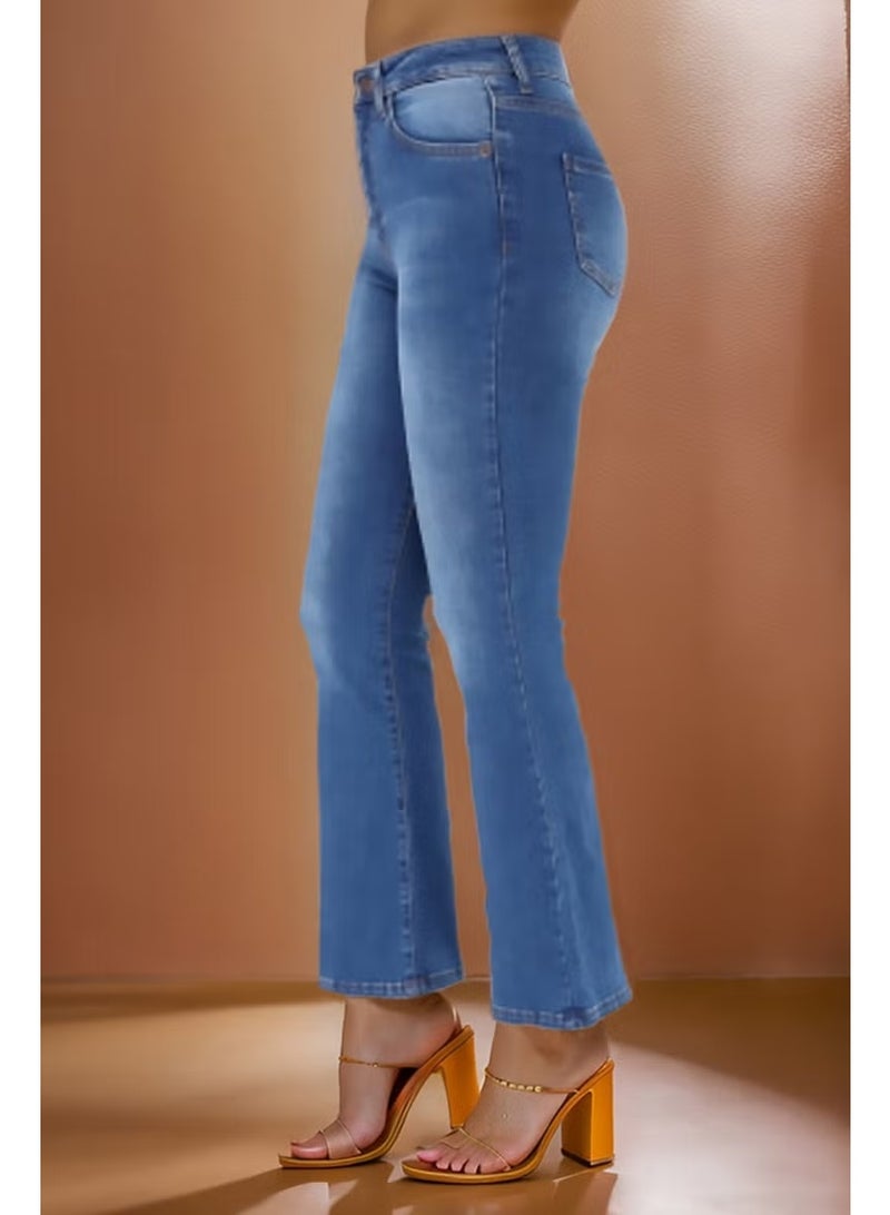 Cedy Denim Women's Spanish Leg High Waist Denim Pants Skinny Fit Jean - C605 - Image 3